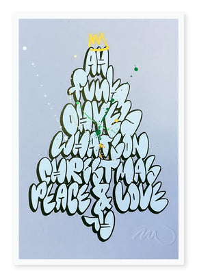 Martin Whatson 2023 Christmas card. Hand finished, signed and stamped.